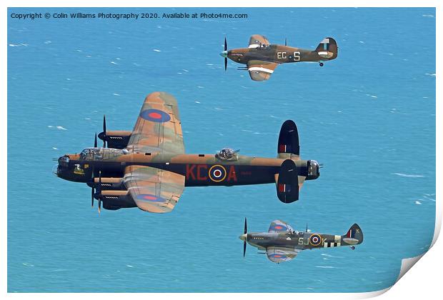 Battle of Britain Memorial Flight Eastbourne  3 Print by Colin Williams Photography