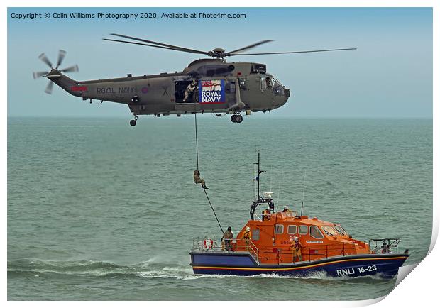 Air Sea Rescue Eastbourne  Print by Colin Williams Photography