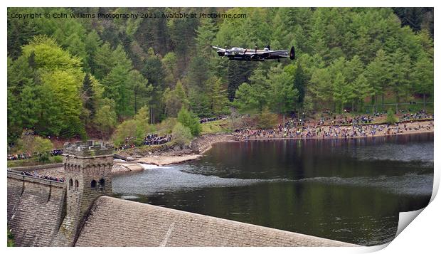 The Dambusters  - Flying over The Derwent Dam Print by Colin Williams Photography