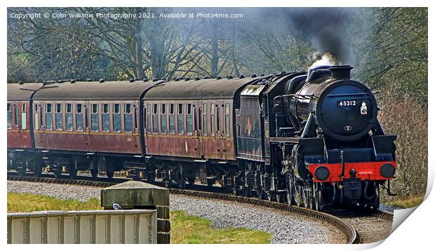 45212 Black 5 Steam Engine Print by Colin Williams Photography