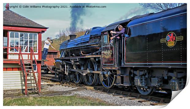 45212 Black 5 Steam Engine 3 Print by Colin Williams Photography