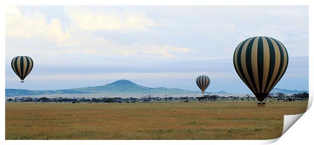 Balloons over Serengeti Print by Tony Murtagh