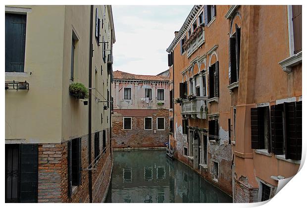 Reflections in Venetian Canal Print by Tony Murtagh