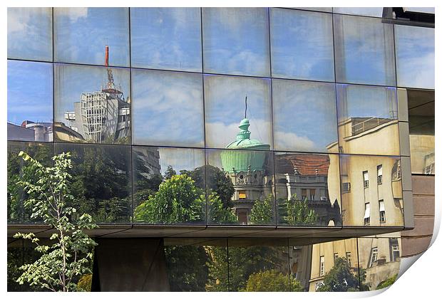 Reflections on Belgrade Print by Tony Murtagh