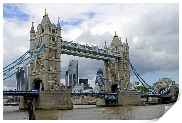 View Through Tower Bridge Print by Tony Murtagh