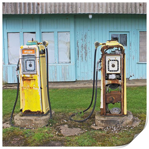 Petrol Pumps Print by Tony Murtagh