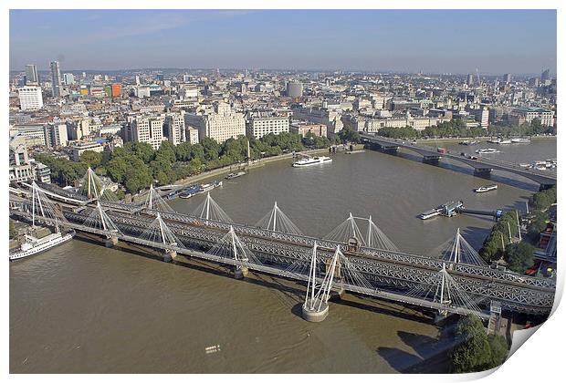  View from London Eye  Print by Tony Murtagh