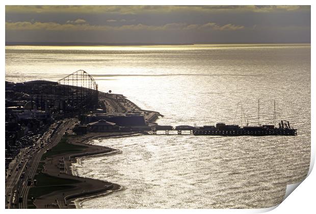 South Pier Blackpool  Print by Tony Murtagh