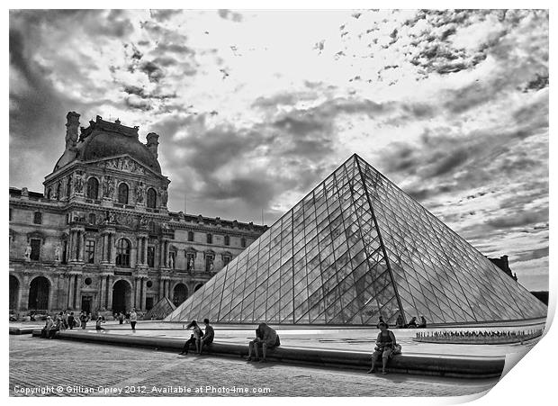 Le Louvre Print by Gillian Oprey