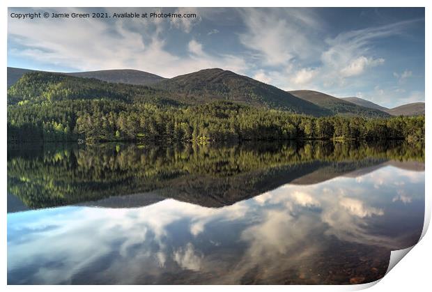 Loch an Eilean Reflections Print by Jamie Green