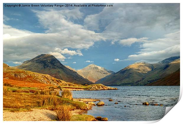 Wastwater In January Print by Jamie Green
