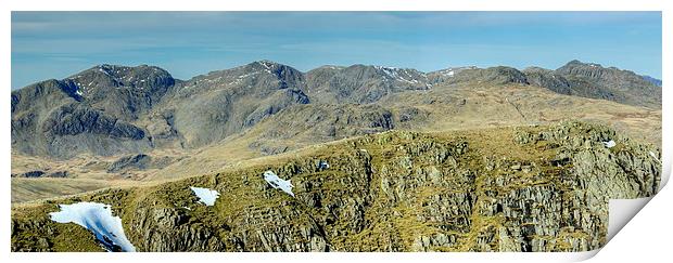 Scafell to Bowfell Print by Jamie Green