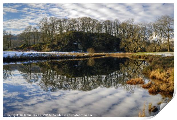 Brathay Reflections Print by Jamie Green