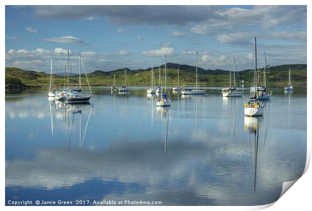 Arisaig Boats Print by Jamie Green