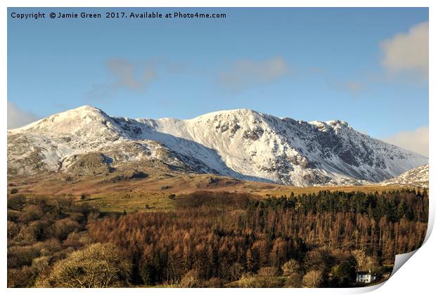 Dow Crag Print by Jamie Green