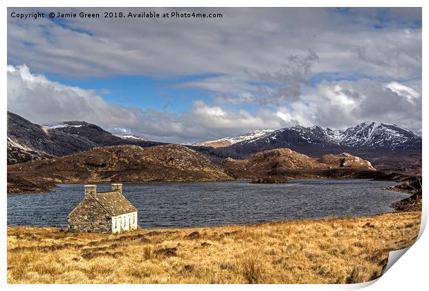 Loch Stack in April Print by Jamie Green