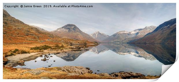 Wastwater in Winter Print by Jamie Green