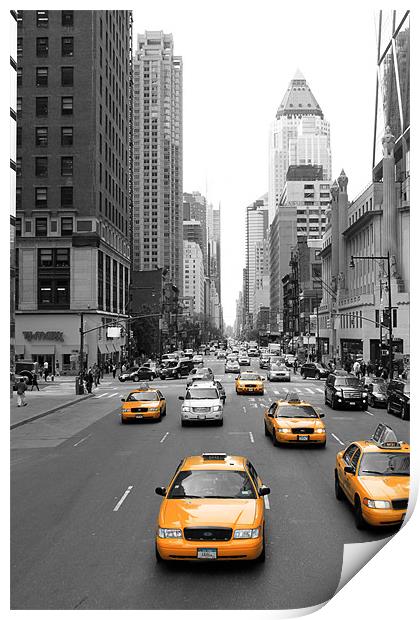 New York's Yellow Army Print by Danny Thomas