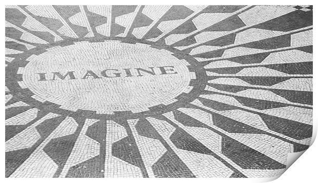 Imagine - John Lennon Memorial Print by Danny Thomas