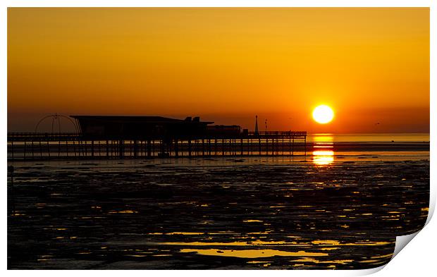 The Pier at sunset Print by Phil  White