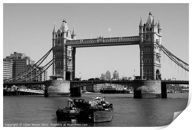 Tower Bridge London Print by Aidan Moran
