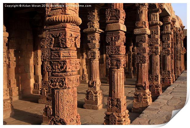  Decorative Pillars Qutab Minar  Print by Aidan Moran