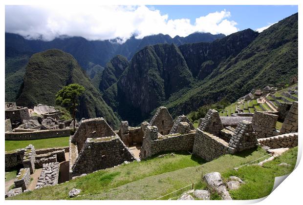 Machu Picchu Residential Sector  Print by Aidan Moran