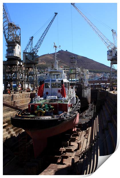 Robinson Dry Dock, Cape Town, South Africa  Print by Aidan Moran