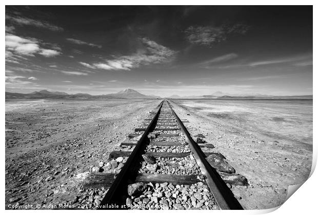 Beyond The Desert Rail  Print by Aidan Moran
