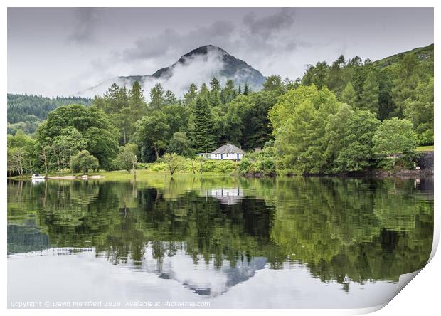 Reflections on Loch Lomond Print by David Merrifield