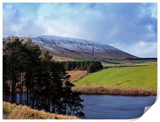 The side of Pendle Hill Print by David McCulloch