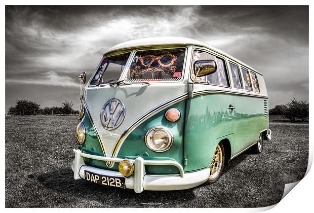Classic VW Camper Van Print by Ian Hufton