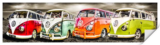 VW campervan panorama Print by Ian Hufton