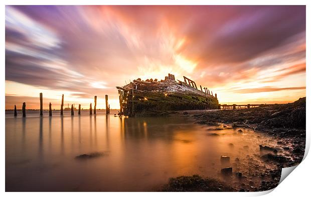 Wreck of the Hans Egede - 2 Print by Ian Hufton