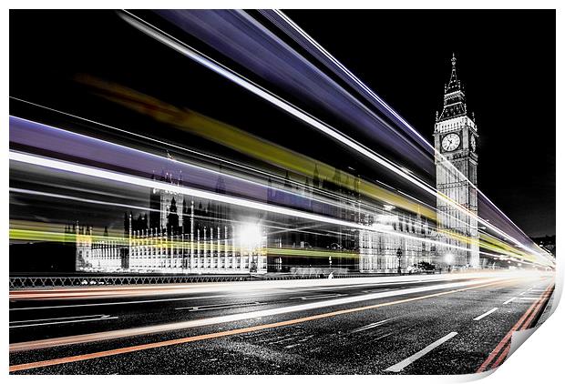 Big Ben and Parliament Print by Ian Hufton