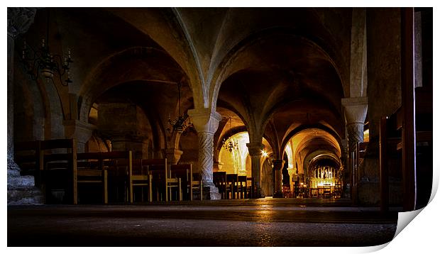 Canterbury Cathedral Crypt Print by Ian Hufton