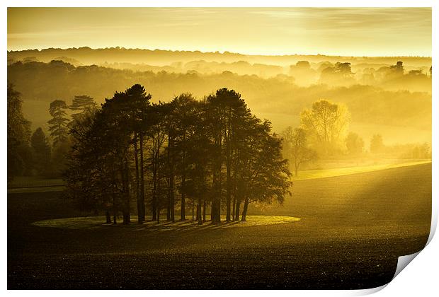 The Downs Print by Ian Hufton
