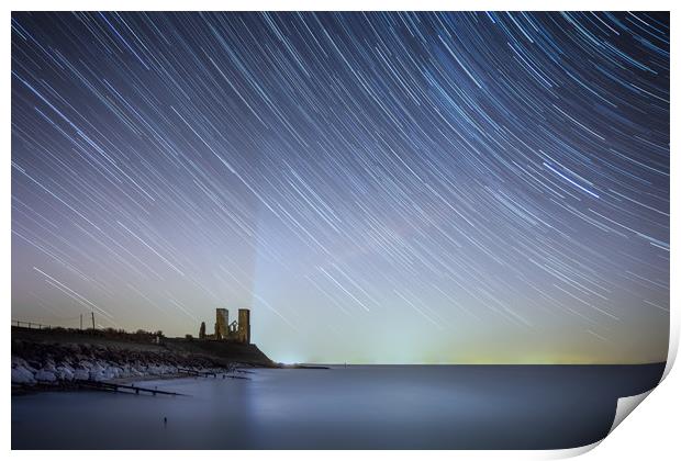Starry Reculver Print by Ian Hufton