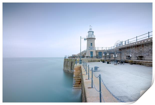 Folkestone Lighthouse Print by Ian Hufton