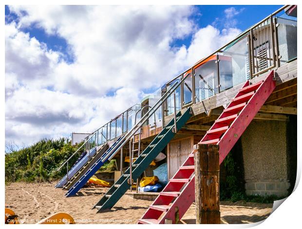 Beach Houses Print by Nick Hirst