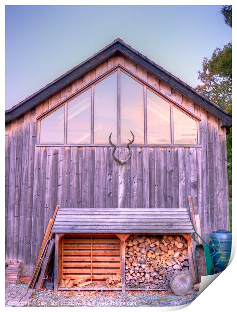 Wood Shed Print by Nick Hirst