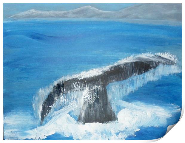 Whale Time Print by Sharmilla Kampfer