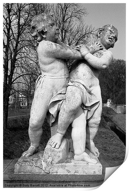 Fighting Statues Print by Gary Barratt