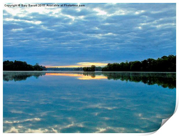  Morning On The Lake. Print by Gary Barratt