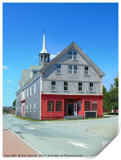 Shelbourne Nova Scotia Cox's Warehouse Print by Gary Barratt