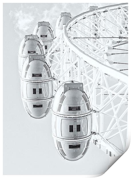 London Eye Pods Print by Adam Payne