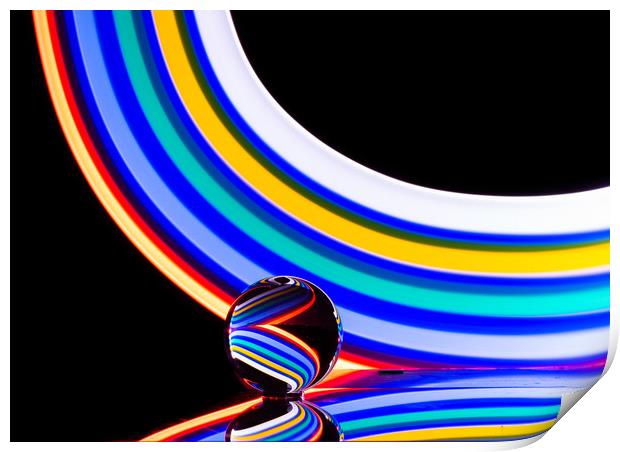 Crystal Rainbow Ball Print by Adam Payne