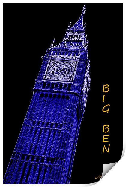 Big Ben Print by Fine art by Rina