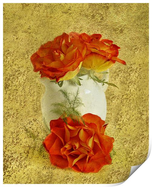 Sweet Roses Print by Fine art by Rina