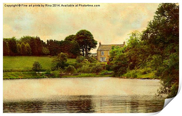 The Lake house Print by Fine art by Rina